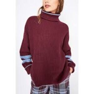 Mirla Beane Avery Roll Neck Jumper Sweater Wool Blend  Wolf & Badger -  S